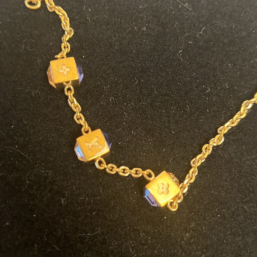 Louis Vuitton Bracelet Gold with Purple and Yellow Stone With box and dust bag - Picture 5 of 5